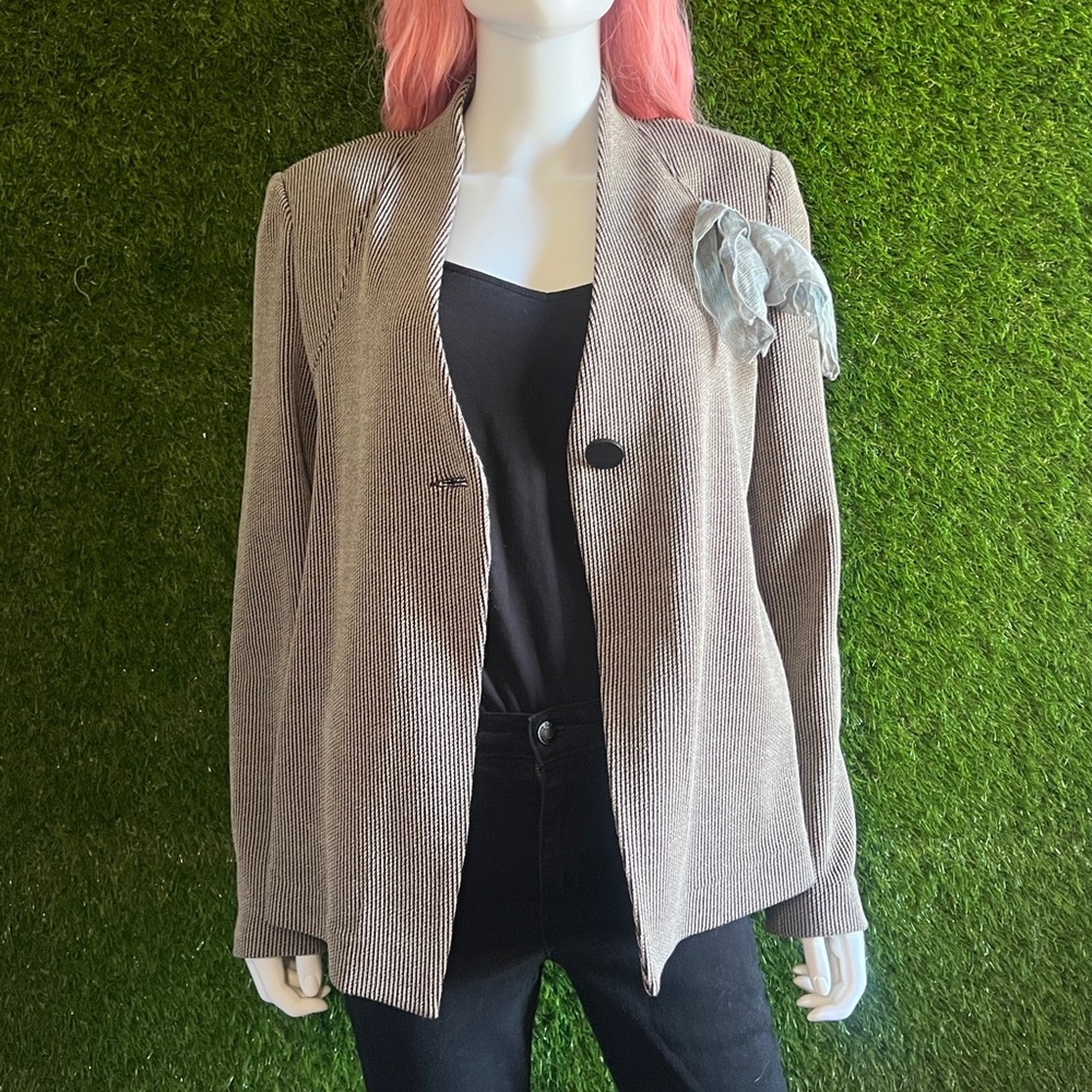 Vintage Armani Stretch Blazer Jacket With Handkerchief